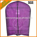 Sac à vêtements pliable violet non tissé en PP avec fenêtre transparente